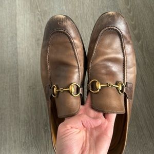 Brown leather Gucci loafers size 6.5 men